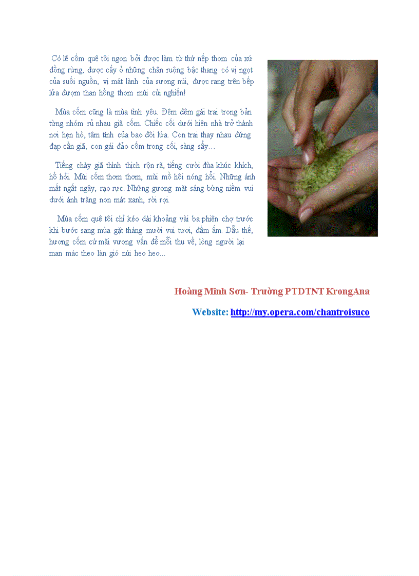 image for page Mùa cốm nơi quê núi