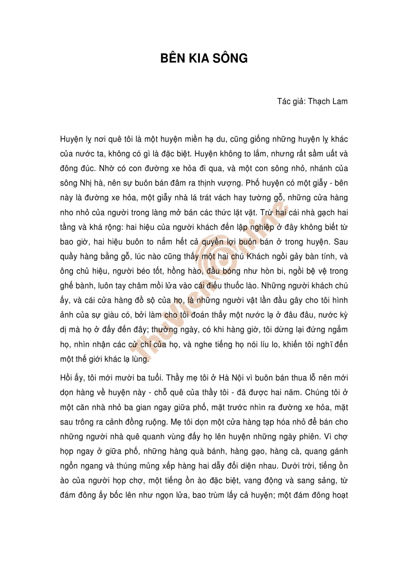 image for page Nắng trong vườn Thạch Lam