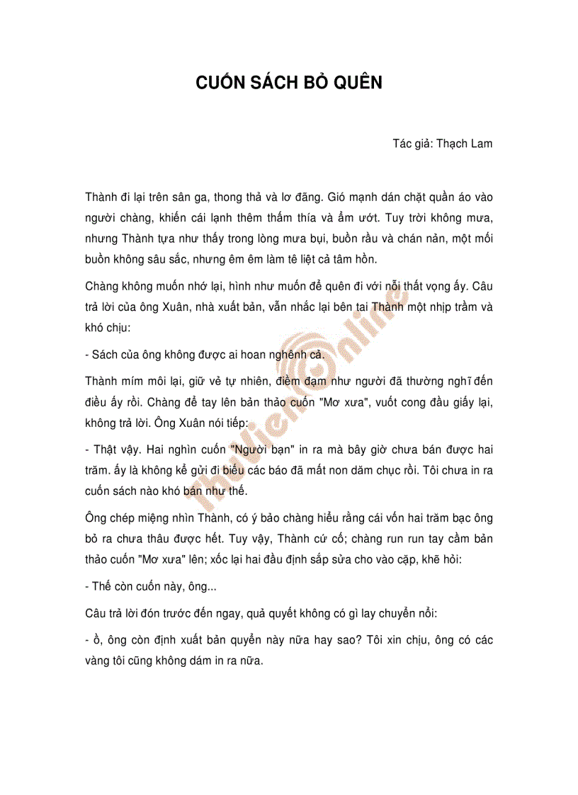 image for page Nắng trong vườn Thạch Lam