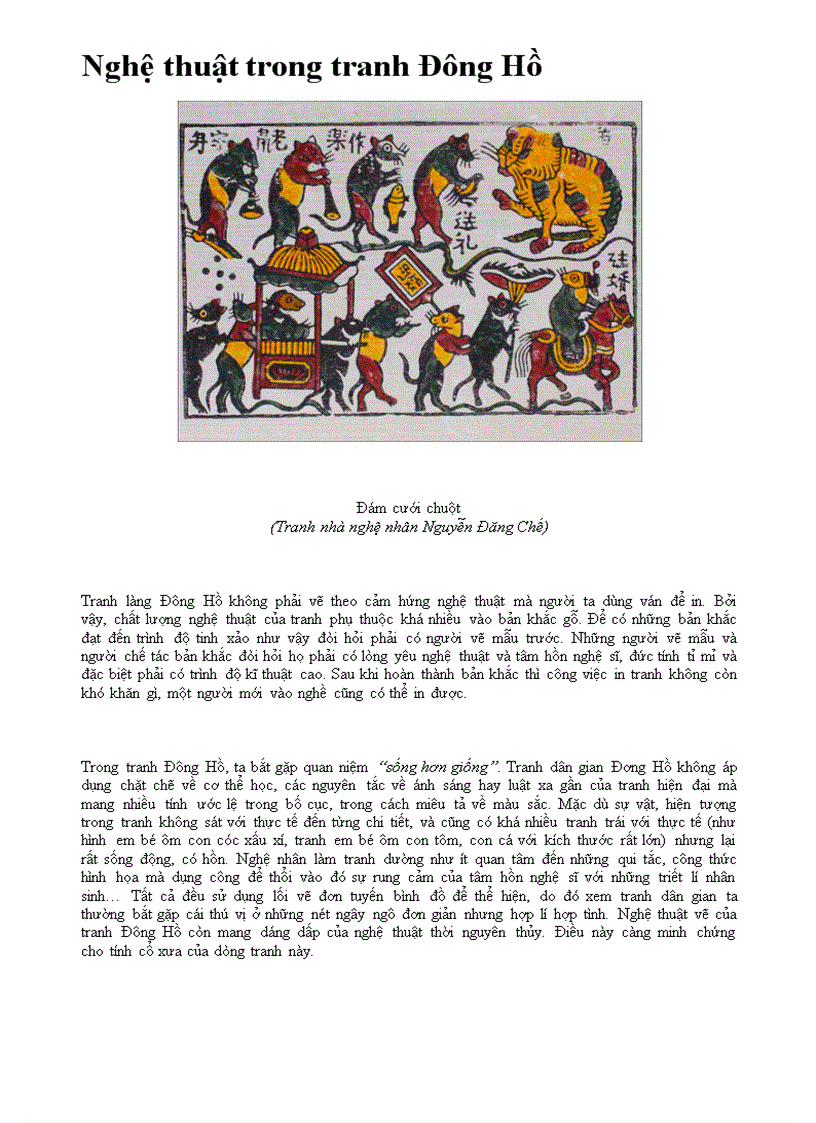 image for page Nghe thuat trong tranh Dong ho