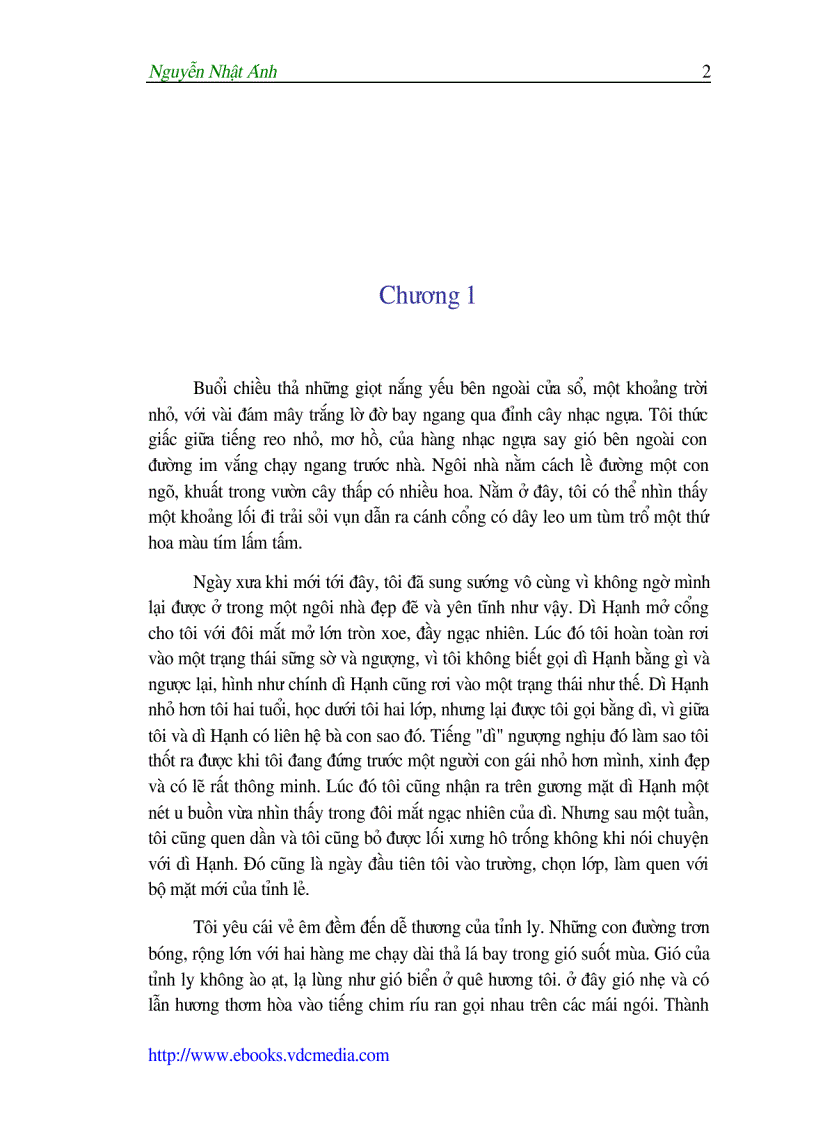 image for page Nguyễn Nhật Ánh Bờ vai nghiêng nắng
