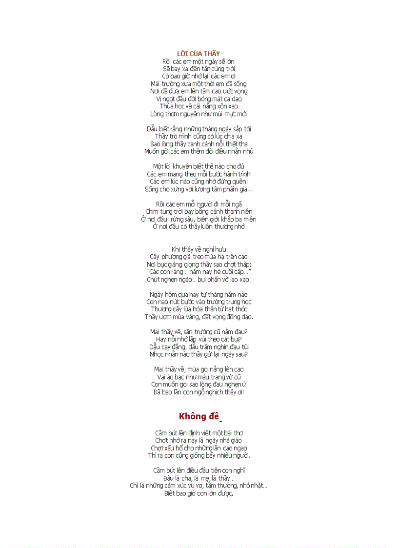 image for page Những bài thơ hay viết về Thầy cô