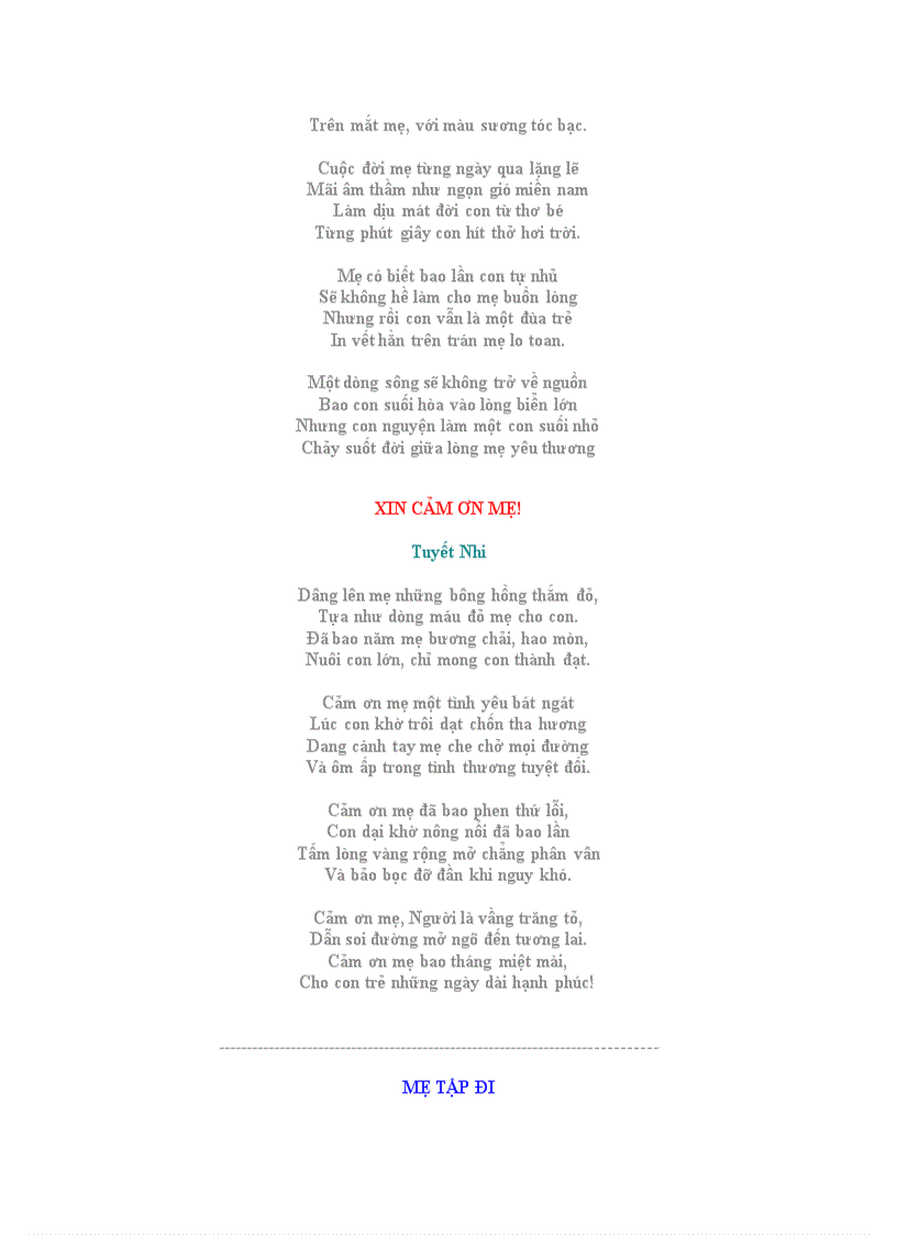image for page Những bài thơ về MẸ