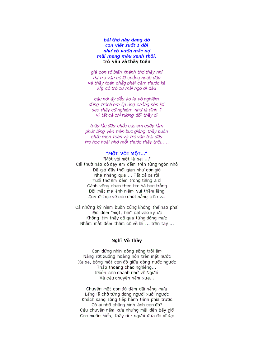 image for page Nhung bai viet hay ve thay co