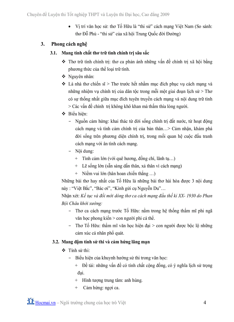 image for page Ôn thi TN Tố Hữu và Việt Bắc