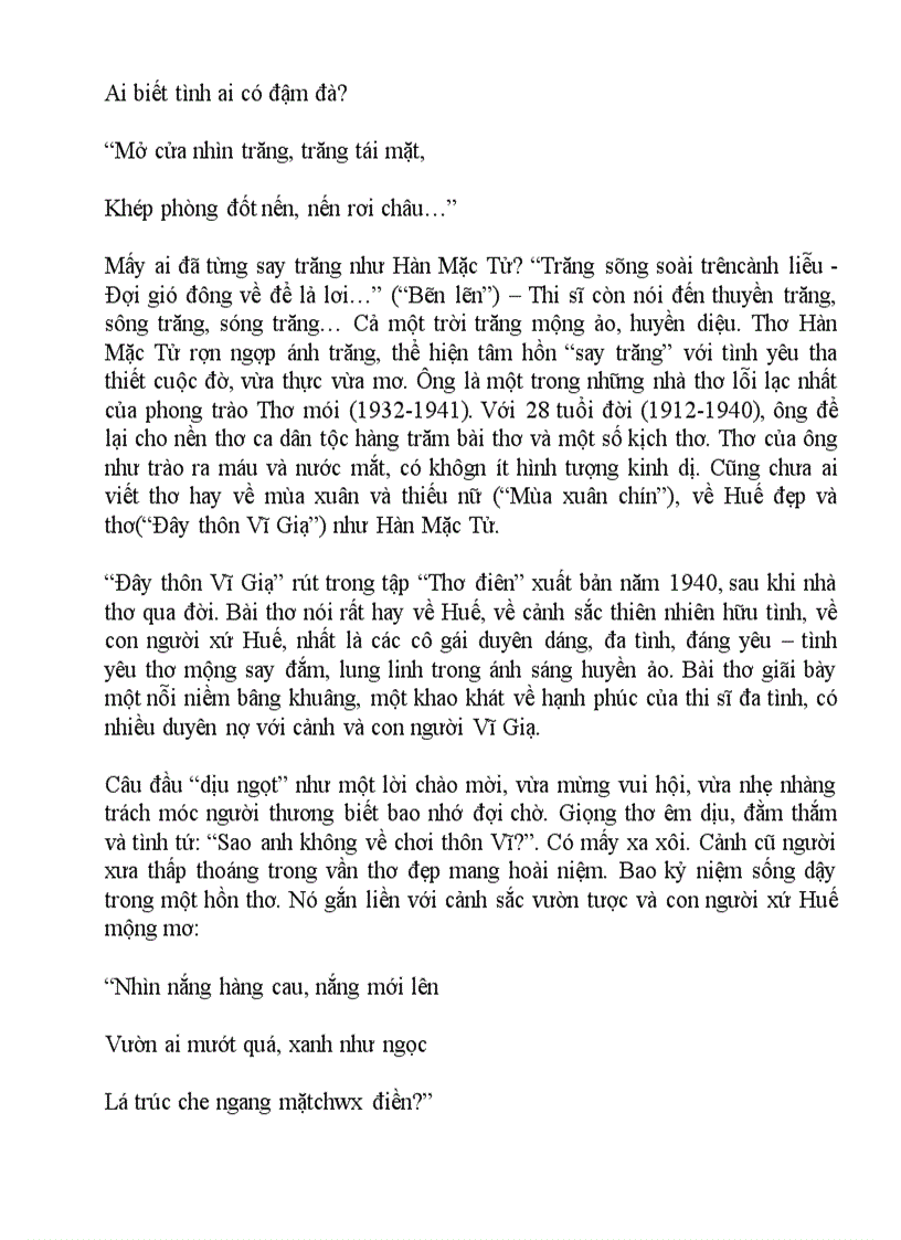 image for page Phân tích bài thơ Đây thôn Vĩ Dạ