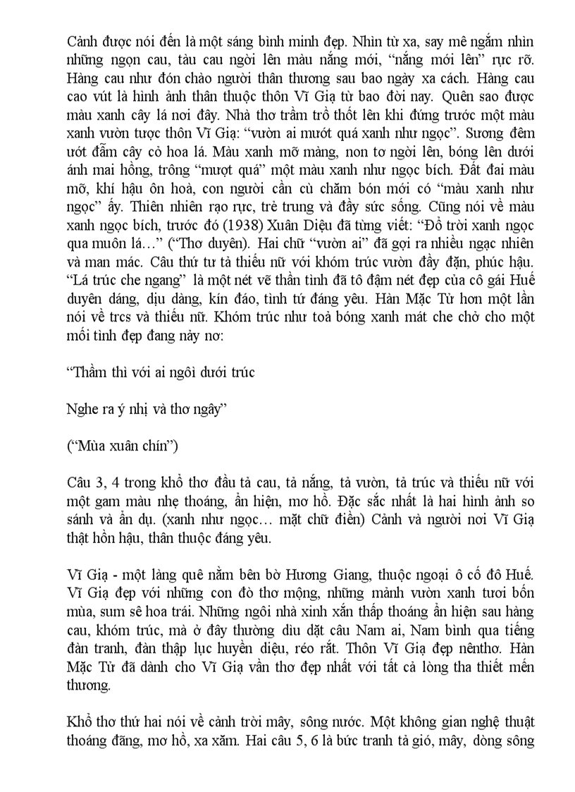 image for page Phân tích bài thơ Đây thôn Vĩ Dạ