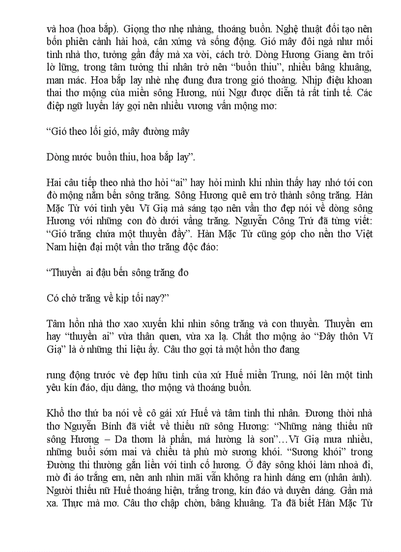 image for page Phân tích bài thơ Đây thôn Vĩ Dạ