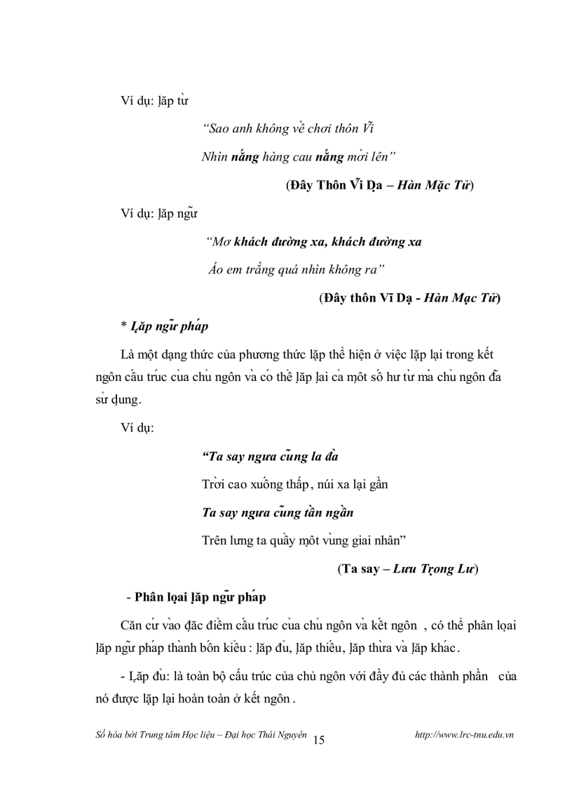 image for page Phép lặp từ vựng và lặp ngữ pháp trong thơ Hữu Thỉnh