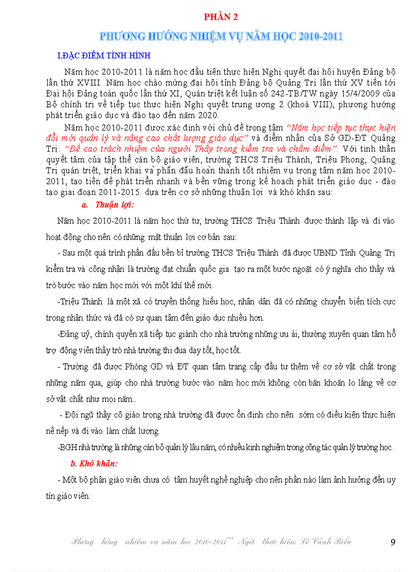 image for page Phương hướng nhiệm vụ CMTHCS 2010 2011