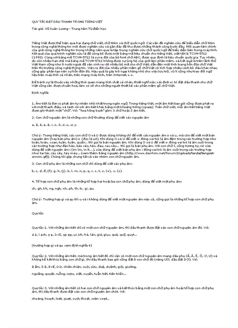 image for page QUY TẮC ĐẶT DẤU THANH TRONG TIẾNG VIỆT doc