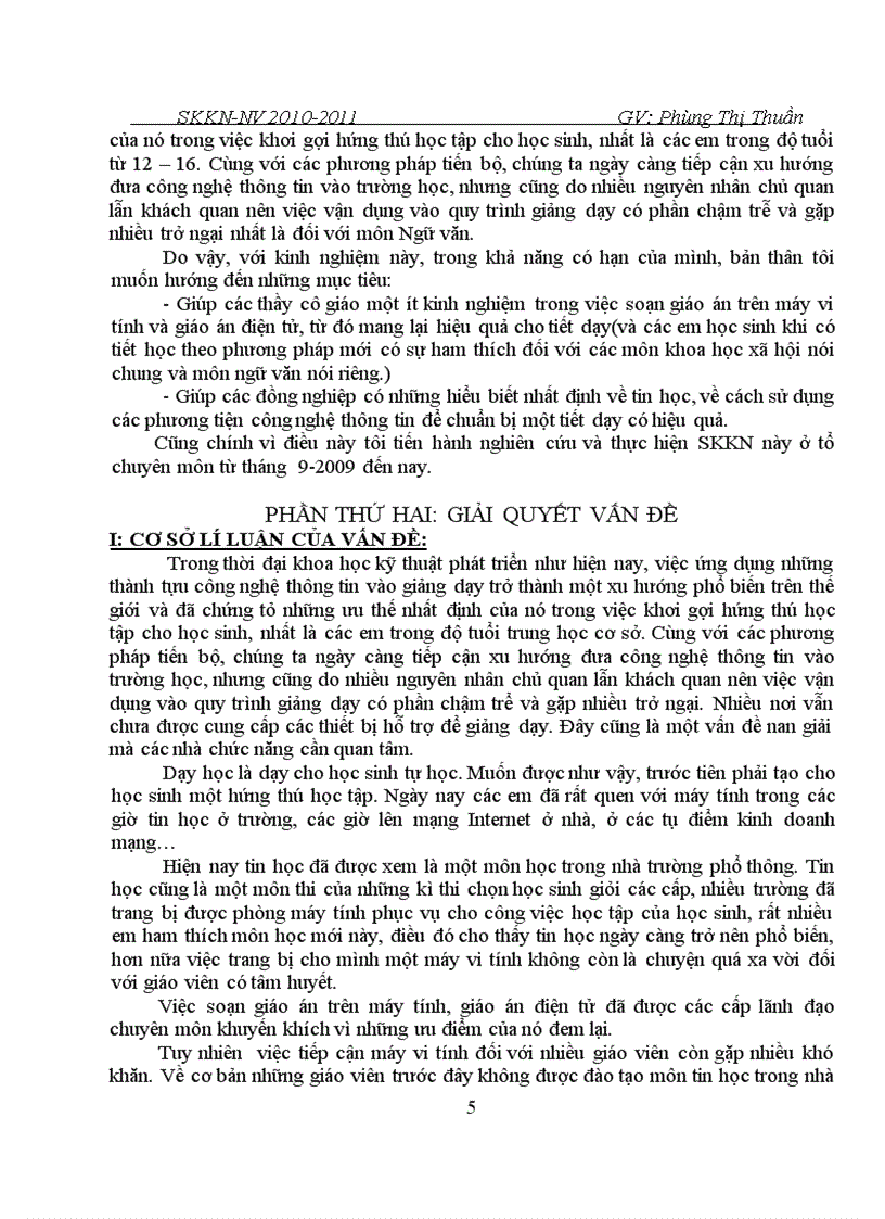 image for page SKKN Ứng dụng CNTT trong day học Ngữ văn