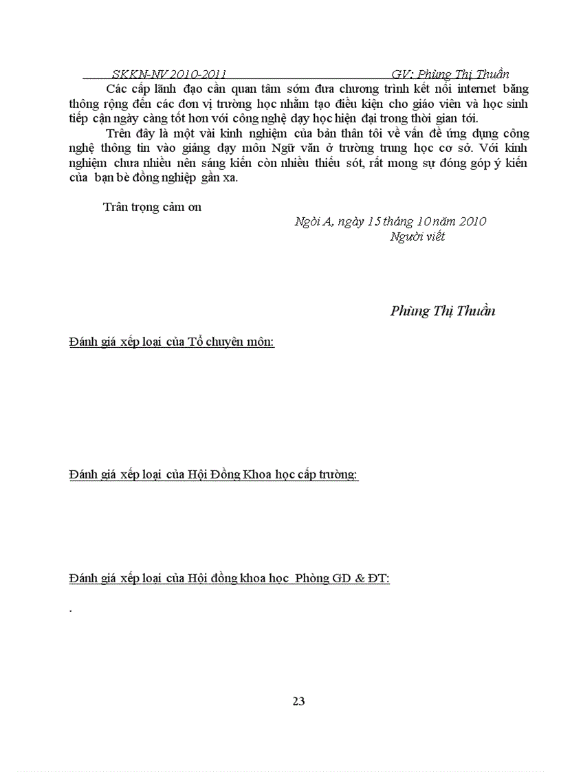 image for page SKKN Ứng dụng CNTT trong day học Ngữ văn