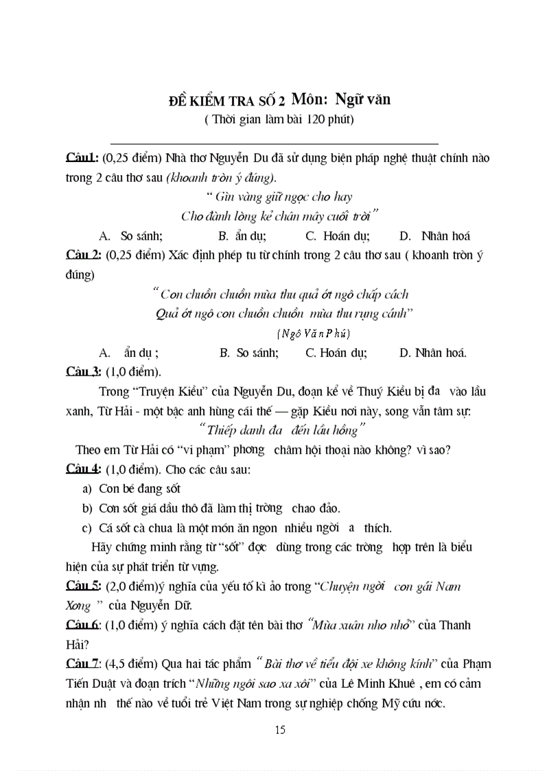 image for page Tài liệu ôn tập ngữ văn 9