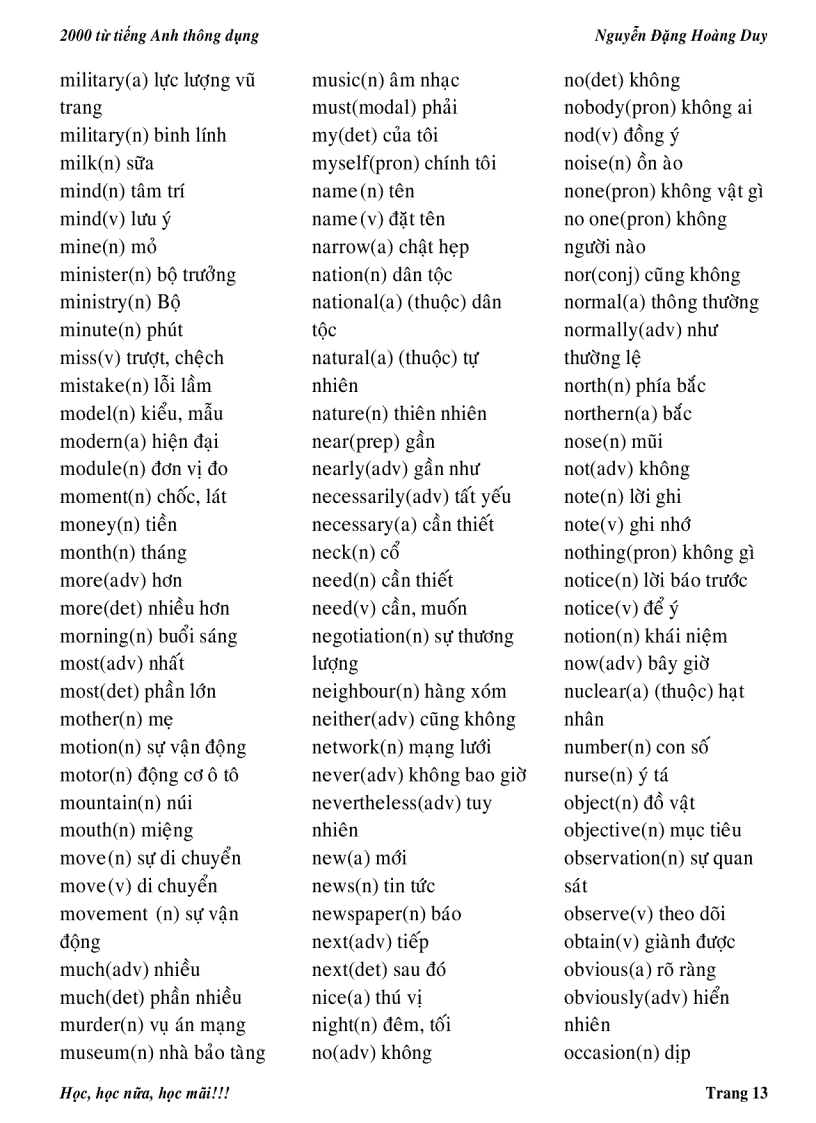 image for page Tài liệu tập hợp 2000 từ Tiếng Anh thông dụng