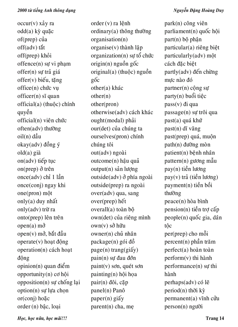 image for page Tài liệu tập hợp 2000 từ Tiếng Anh thông dụng