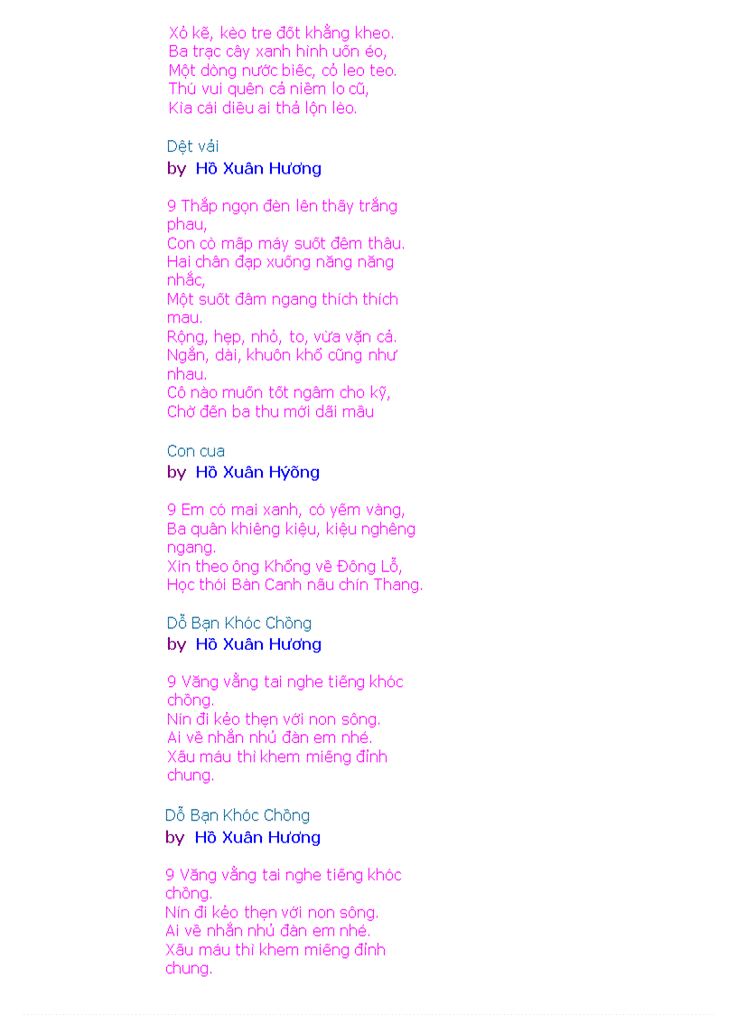 image for page Tập thơ của Hồ Xuân Hương