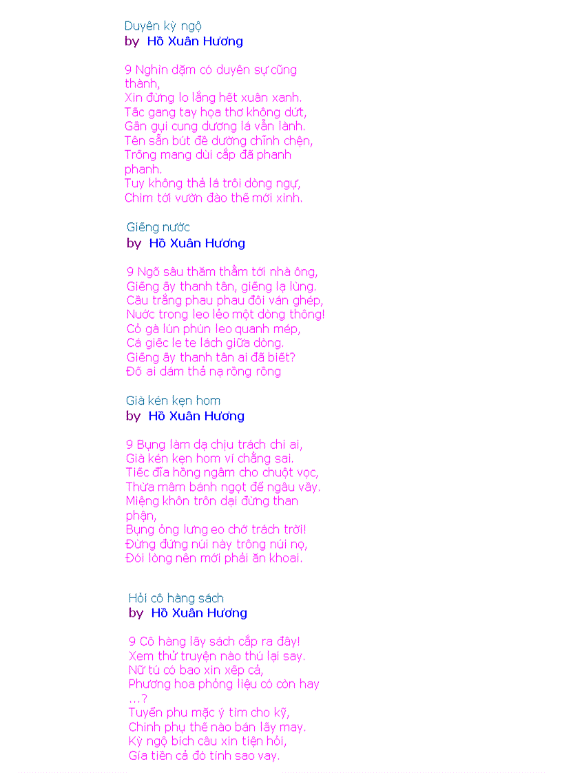 image for page Tập thơ của Hồ Xuân Hương