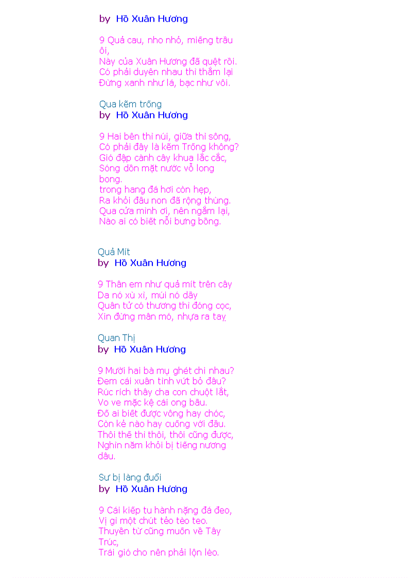 image for page Tập thơ của Hồ Xuân Hương
