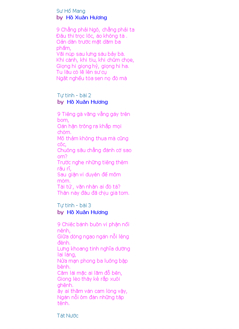 image for page Tập thơ của Hồ Xuân Hương