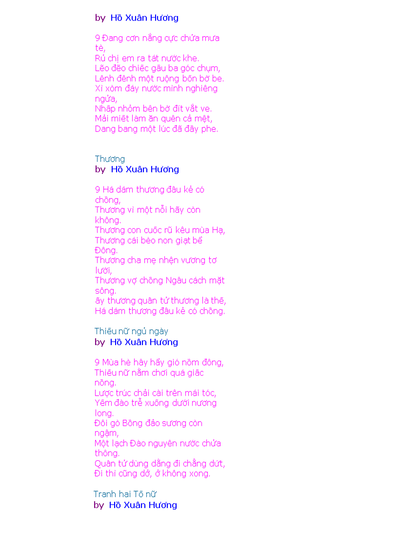 image for page Tập thơ của Hồ Xuân Hương