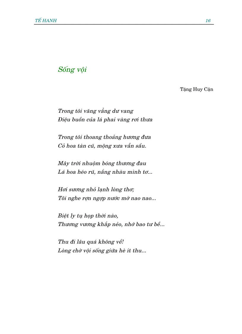 image for page Tập thơ Nghẹn ngào Tế Hanh