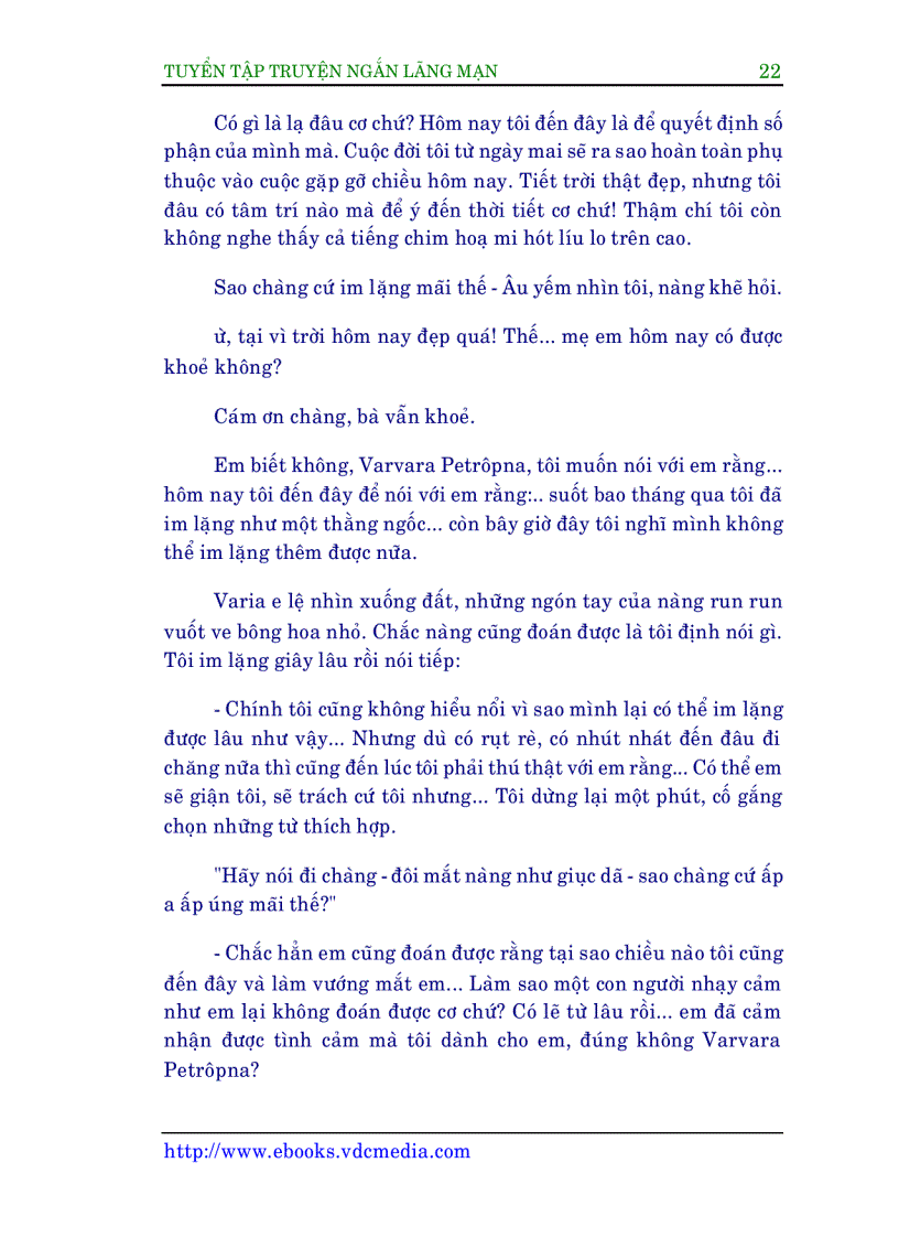 image for page Tập truyện ngắn lãng mạn Tập 2