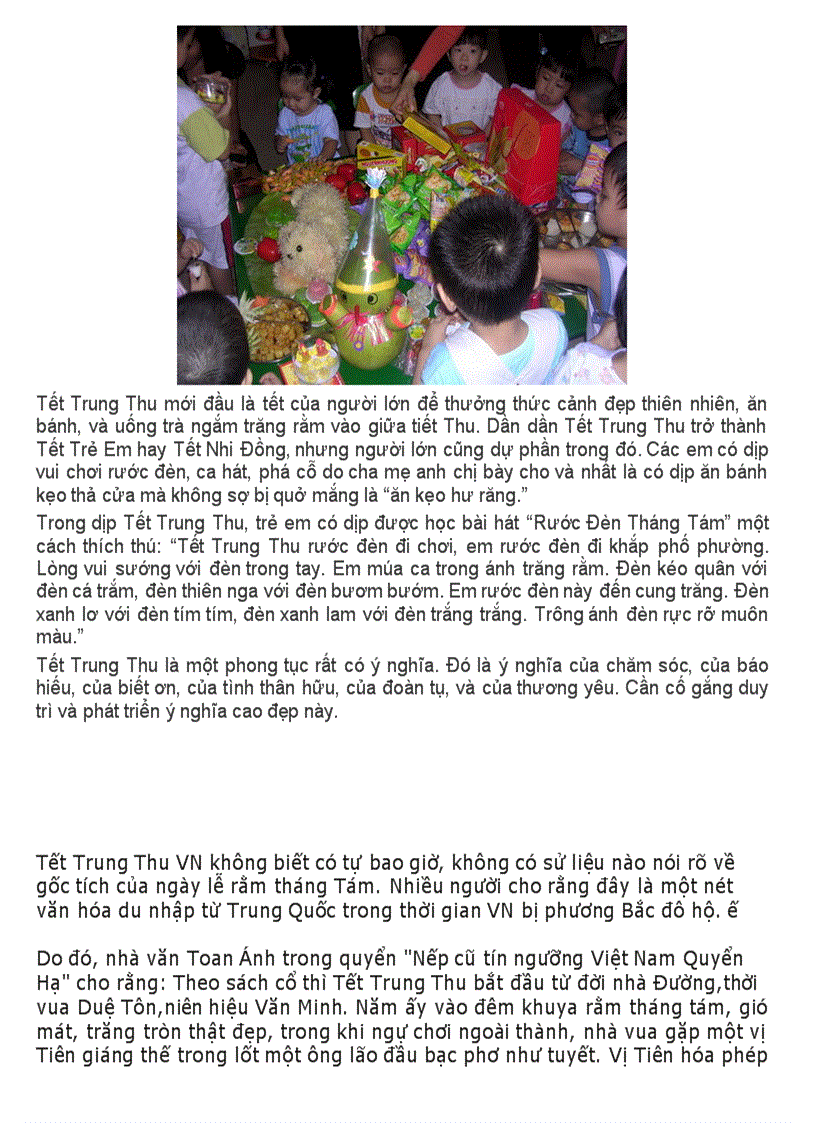 image for page Tết Trung Thu VN không biết có tự bao giờ