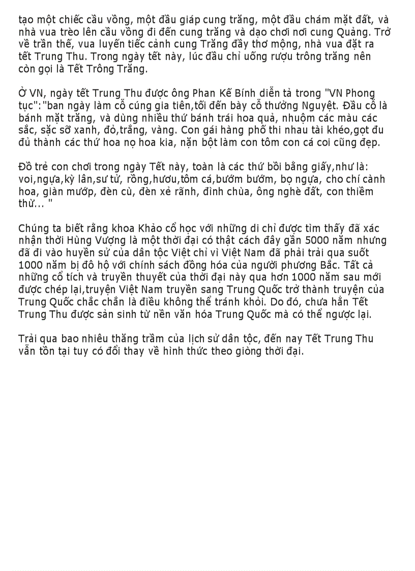 image for page Tết Trung Thu VN không biết có tự bao giờ