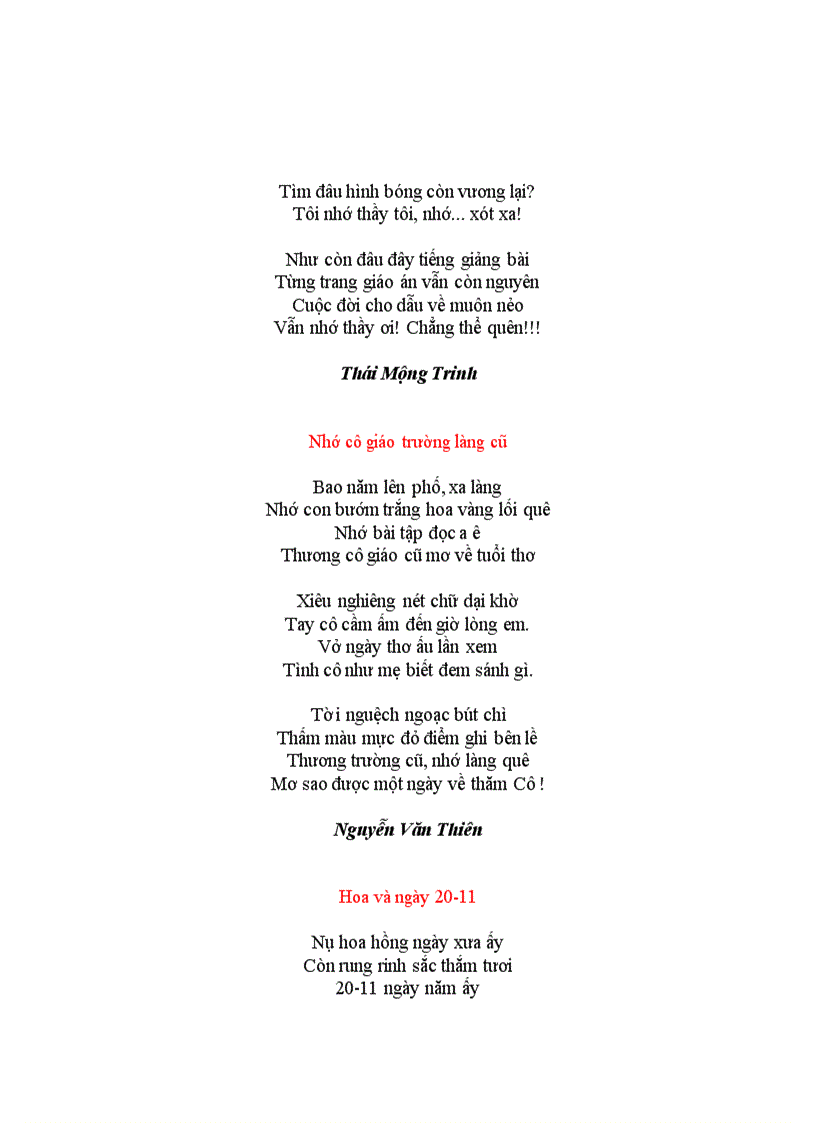 image for page Thơ cực hay về thầy cô giáo