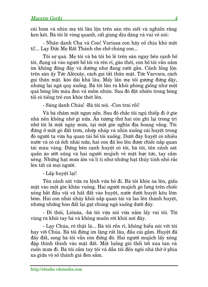 image for page Thời thơ ấu Macxim Gorki