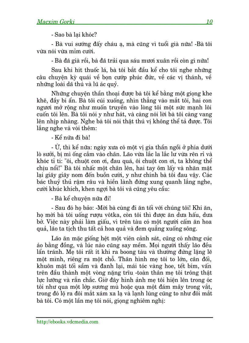 image for page Thời thơ ấu Macxim Gorki