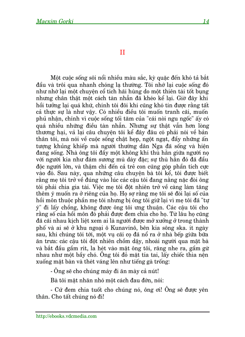 image for page Thời thơ ấu Macxim Gorki