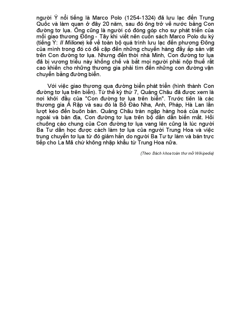 image for page Vài nét về con đường tơ lụa