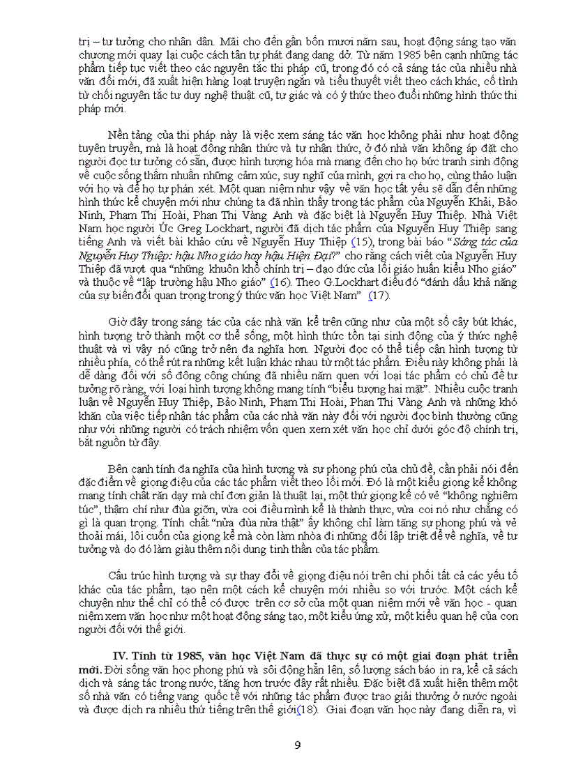 image for page Văn học VN những năm đầu đổi mới