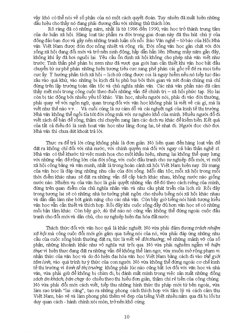 image for page Văn học VN những năm đầu đổi mới