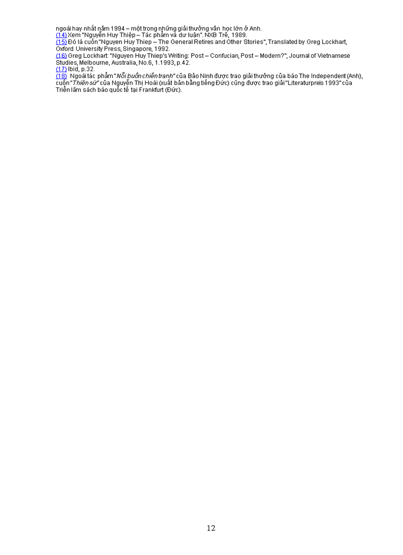 image for page Văn học VN những năm đầu đổi mới