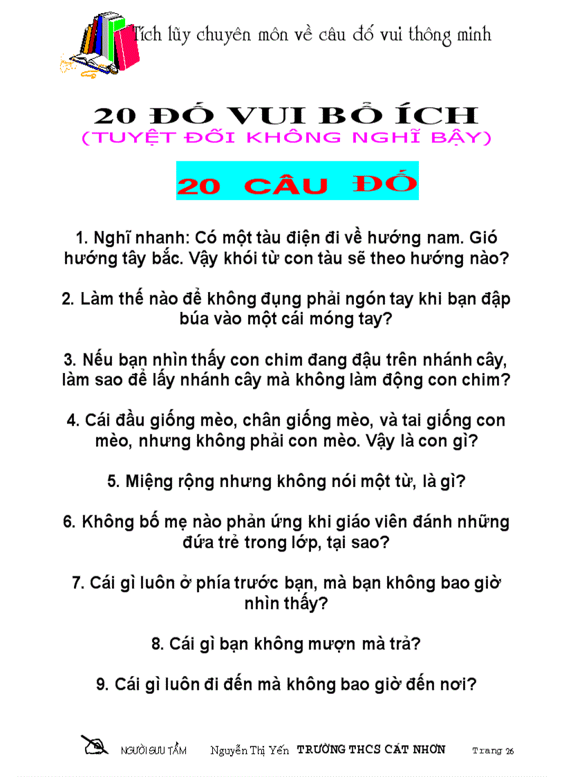 image for page 165 Câu hỏi đố vui bổ ích