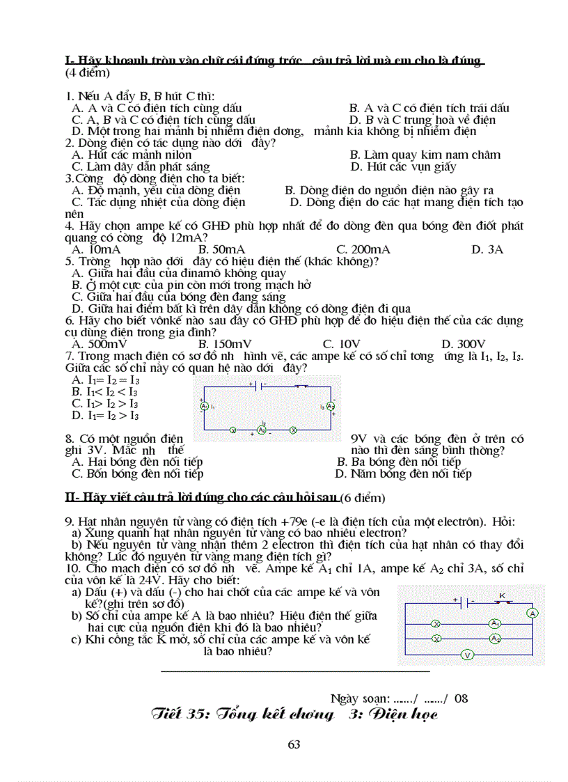 image for page Bài 18 kiểm tra học kì 1