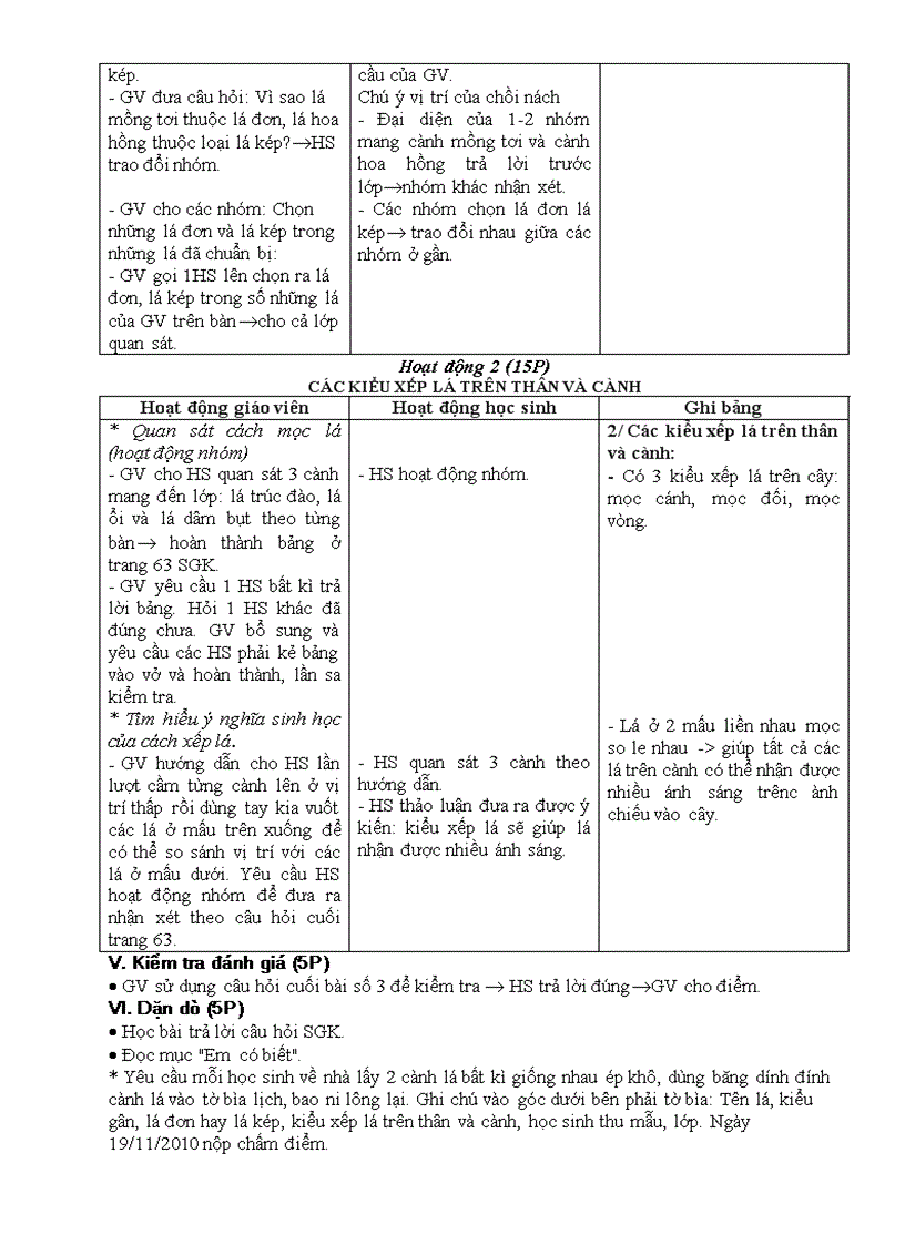 image for page Bài 19 Đặc điểm bên ngoài của lá