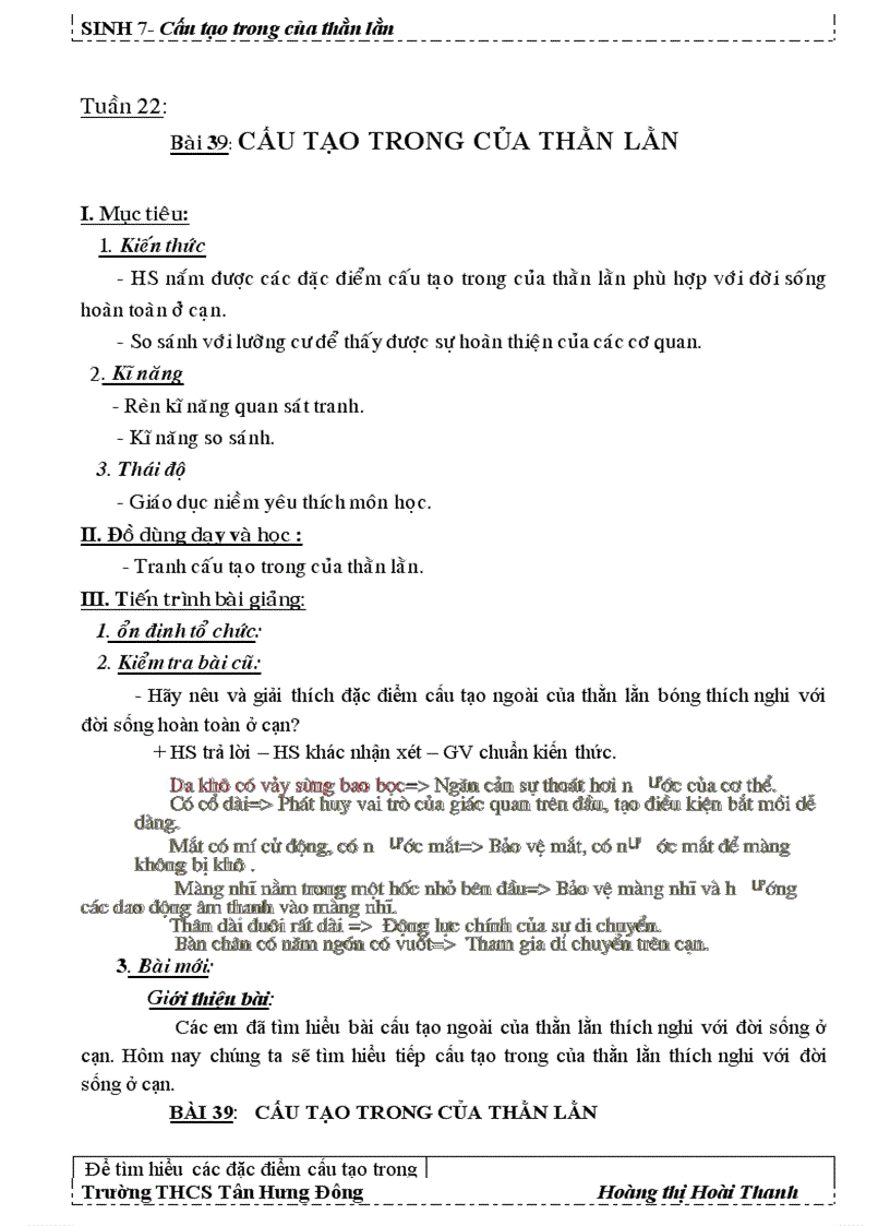 image for page Bài 39 cấu tạo trong của thằn lằn