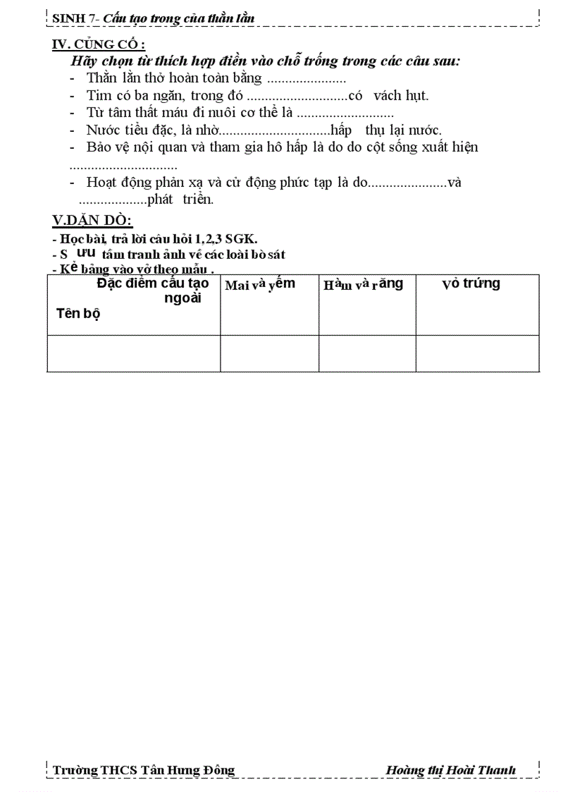image for page Bài 39 cấu tạo trong của thằn lằn