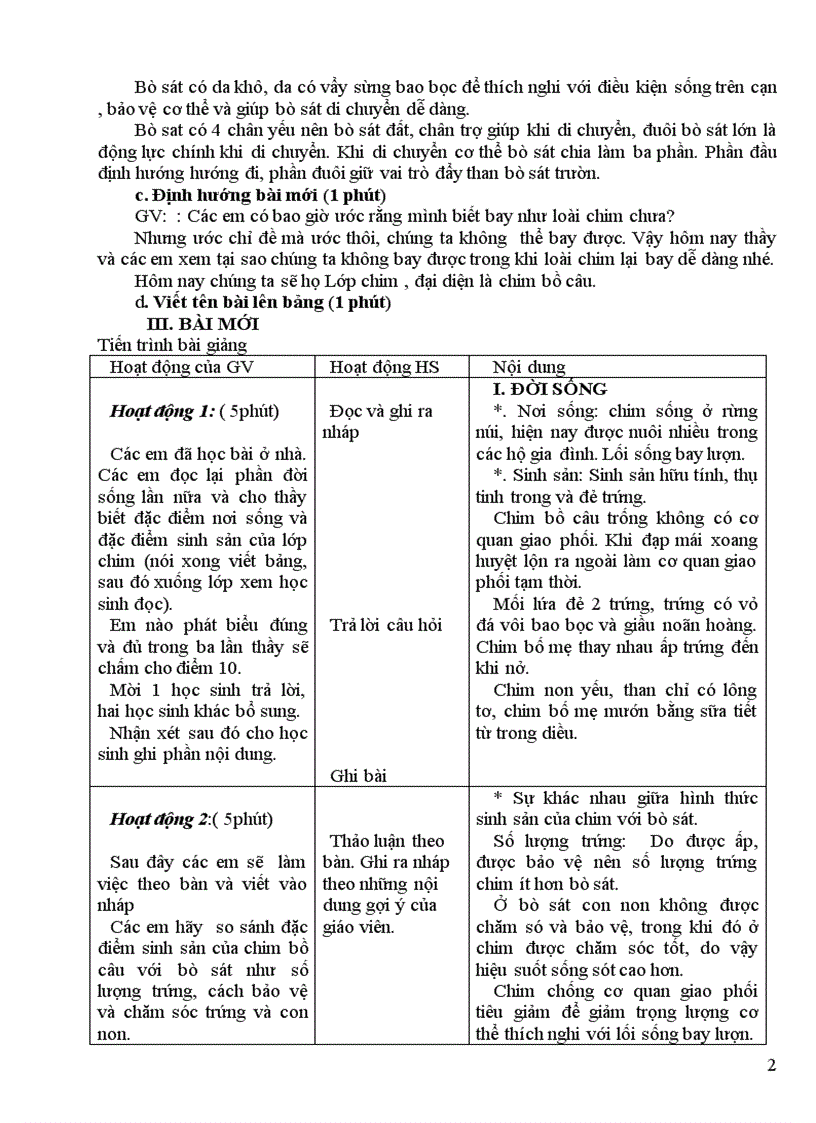 image for page Cấu tạo ngoài của chim bồ câu