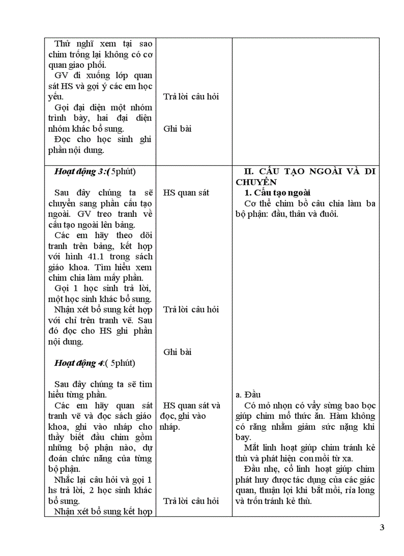 image for page Cấu tạo ngoài của chim bồ câu