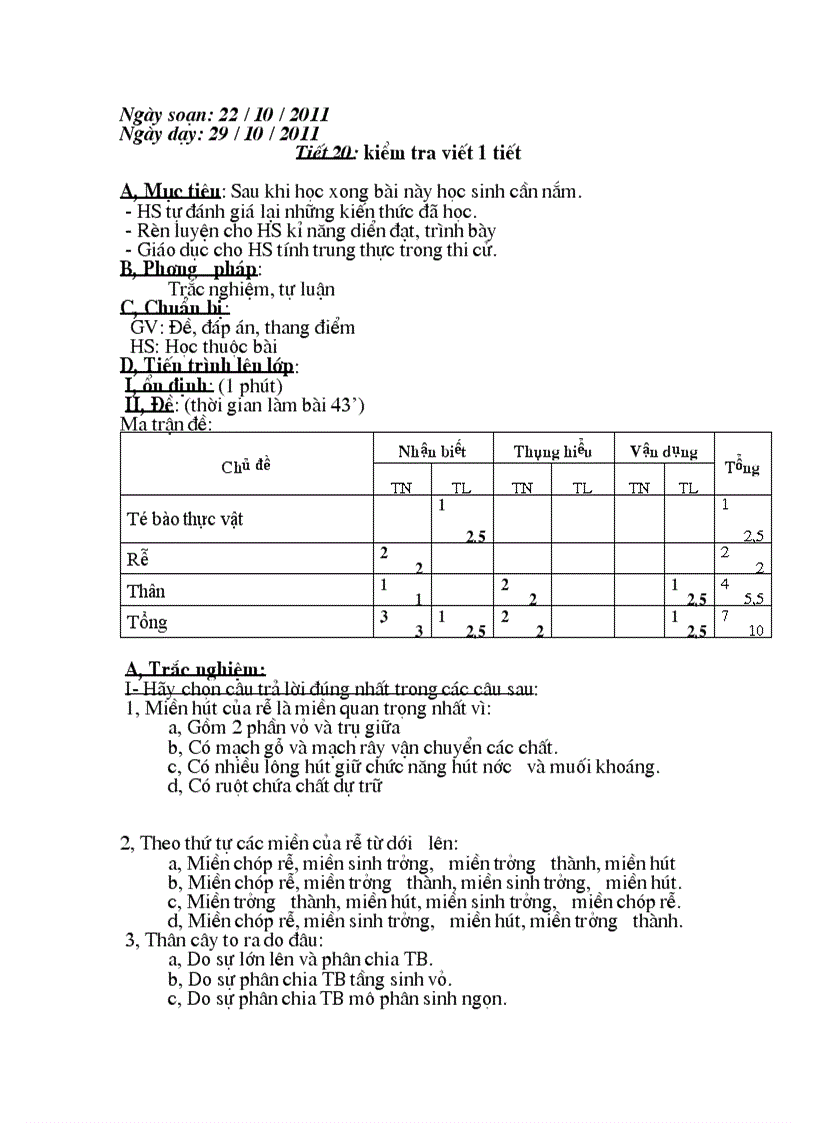 image for page De kiem tra 1 tiet sinh 6 tiet 20