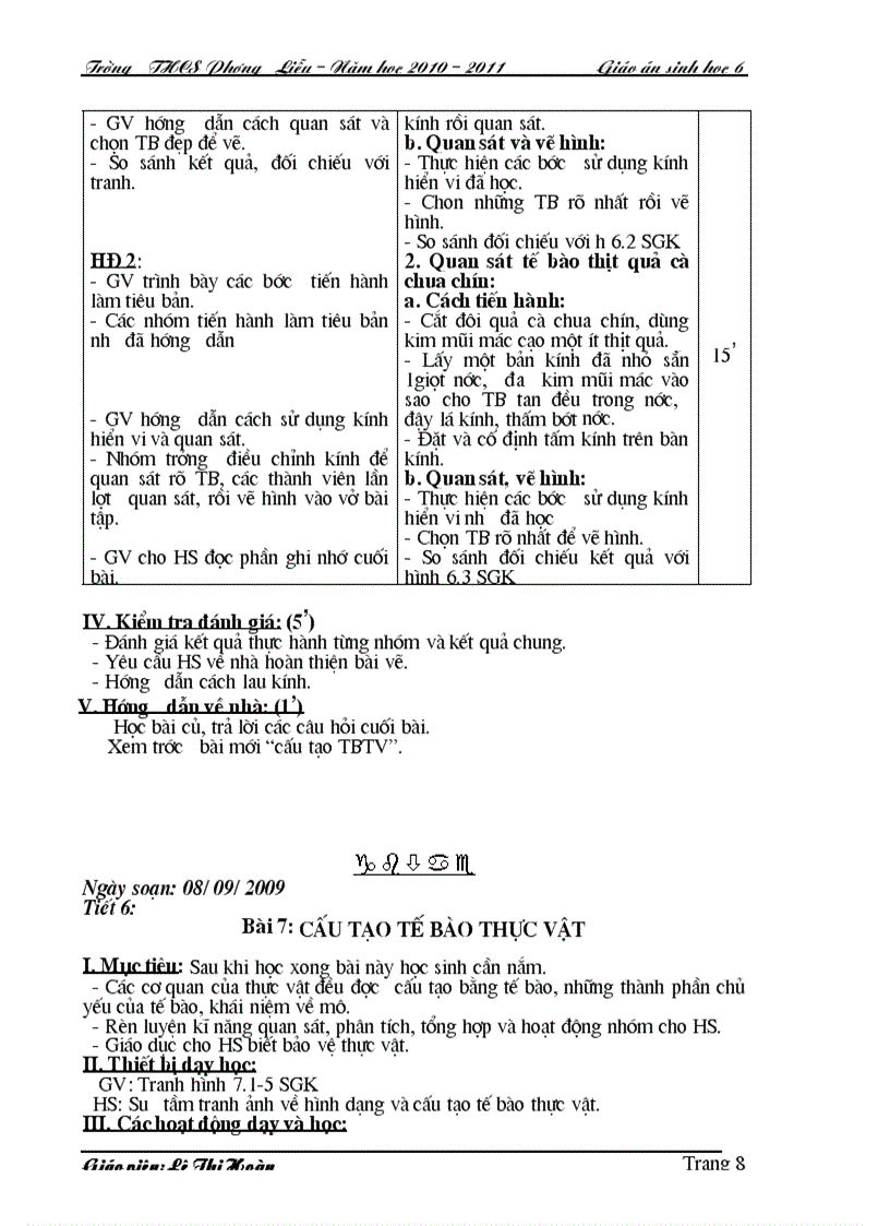 image for page GA Sinh 6 HKI 3 cột