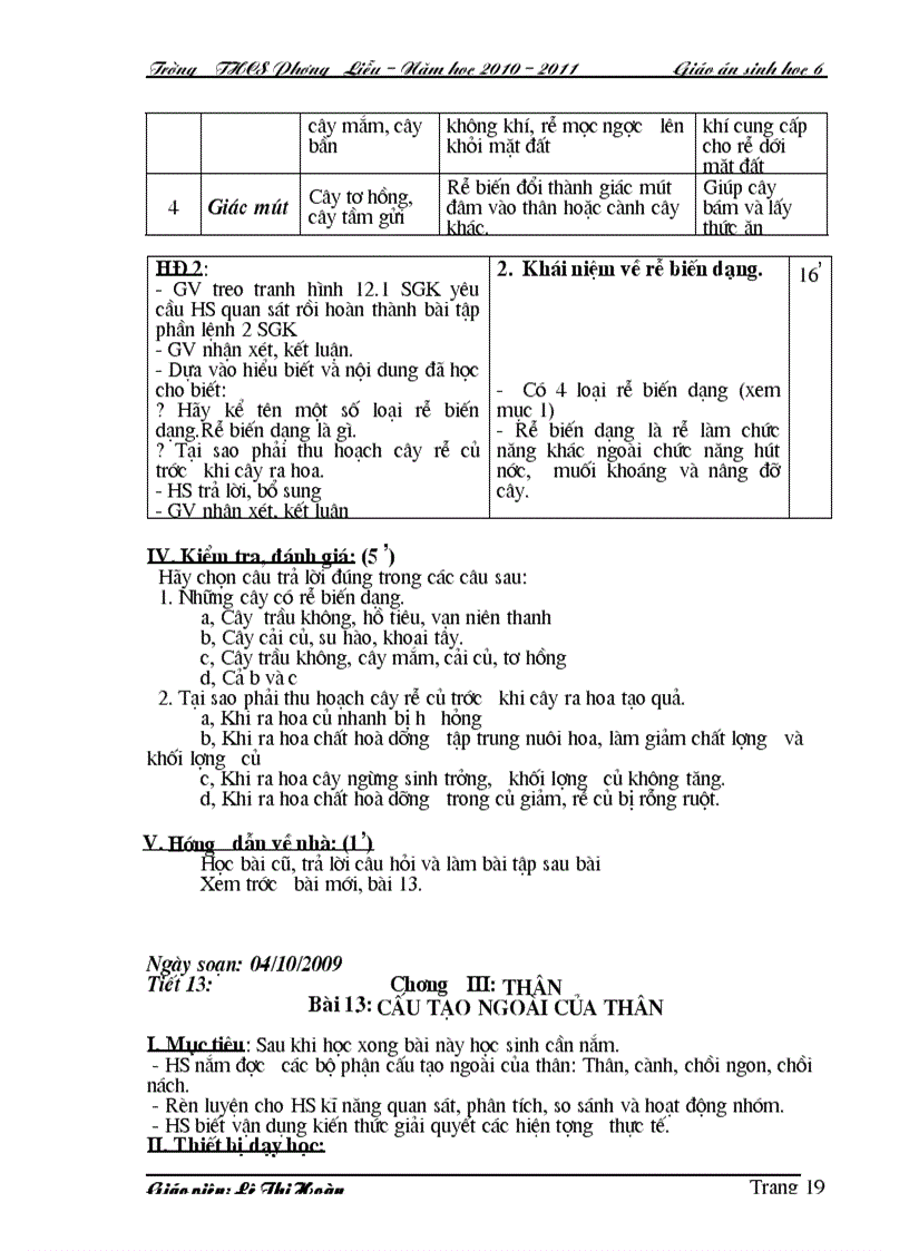 image for page GA Sinh 6 HKI 3 cột