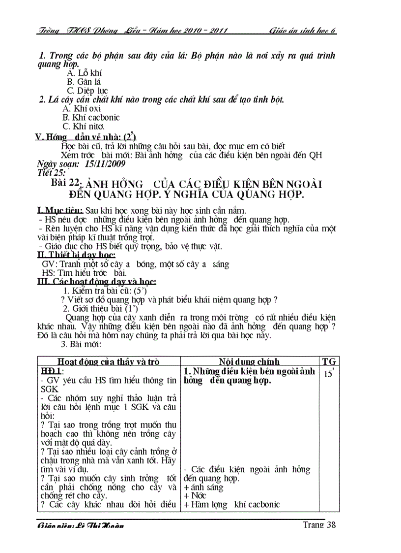 image for page GA Sinh 6 HKI 3 cột