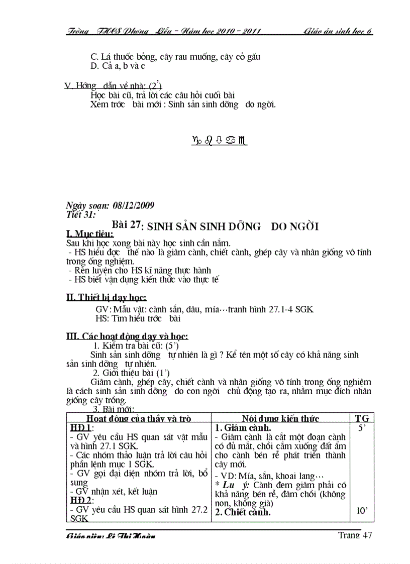 image for page GA Sinh 6 HKI 3 cột