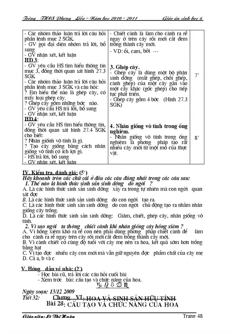 image for page GA Sinh 6 HKI 3 cột